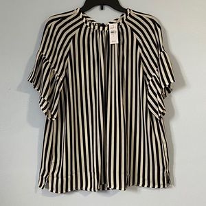 NWT- Loft Striped Blouse M